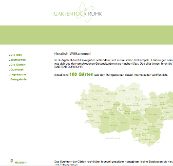 Screenshot von Gartentour Ruhr