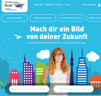 Screenshot von TalentMetropole Ruhr