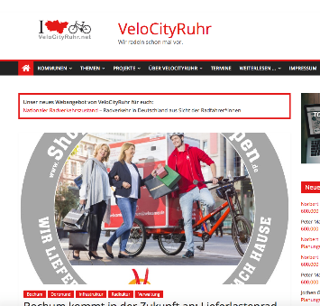 Screenshot von VeloCityRuhr